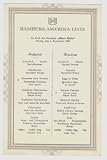 Hamburg-Amerika Linie Lunch Menu SS Albert Ballin September 2, 1932