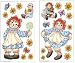 Raggedy Ann &amp; Andy - Peel &amp; Stick - 42 Kids Wall Stickers / Decals