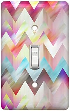 Shell Chevron Design Decor Custom Home Room Light Switch Wall Face Plate Cover - Retail Packaging (Single Toggle)