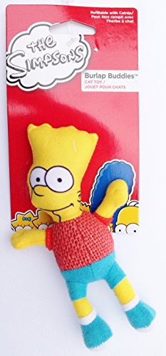 The Simpsons BART SIMPSON Cat Toy REFILLABLE with CATNIP (5 3/4