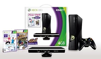 Xbox 360 4GB + Kinect バリューパック(Kinectゲーム2本同梱)