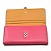 KLOUD City® Hot Pink synthetic leather drawstring style double button women wallet