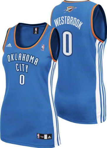 Russell Westbrook Blue adidas Revolution 30 Replica Oklahoma City Thunder Women's Jersey