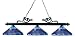 Z-Lite 153BRZ-D16-1 Dragonfly 54-Inch 3-Light Billiard / Island Fixture with Tiffany Shades