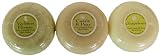 Verbena Flower, Cassis Pear, Grapefruit Assortment, 3 bars of Pure Vegetable Soap Enriched with Shea Butter, 150 Gram, 5.25 Oz.