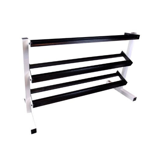 Cap Barbell Unisex-adult Workouts 3 Tier Dumbbell Rack Blk/ Wht