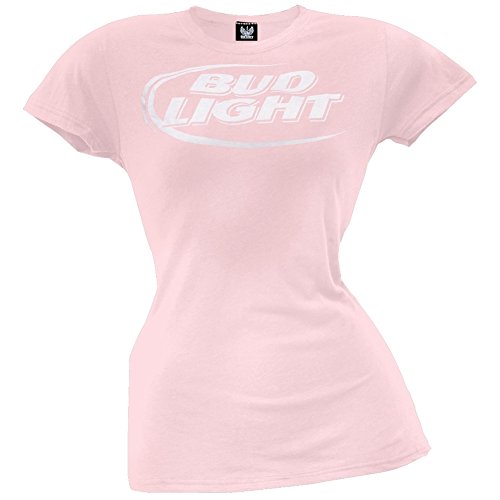 Bud Light - Logo Pink Juniors T-Shirt
