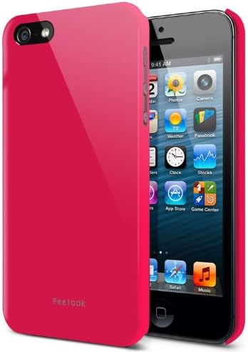 Hot Pink - Feelook 2012 New Apple iPhone 5 Case - Premium Slim Fit Hard Case - Retail Packaging