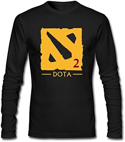 Cheersaing Men's Dota 2 Logo Long Sleeve Shirts L Black