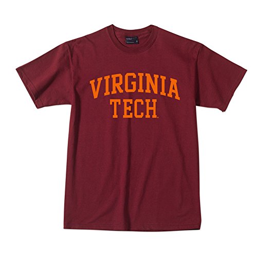 Virginia Tech Hokies TShirt Maroon with Orange Bold Block