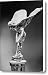 1928 Rolls-Royce Phantom 1 Hood Ornament black and white Canvas Print / Canvas Art - Artist Jill ...