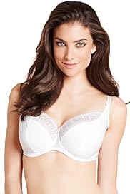 Textured Lace Non-Padded DD-G Balcony Bra
