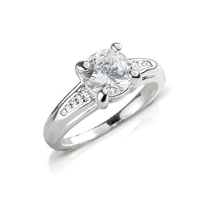 Classic Diamante Costume Jewellery Fashion Ring. Medium, letter N, 17mm - arrives in a lovely Gift Bag