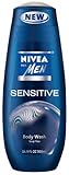 Nivea For Men Sensitive Hair and Body Wash, 16.9-Ounce Bottle (Pack of 3)