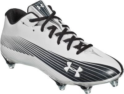 Under Armour Nitro II Wht/Blk Mid Detach Football Cleat - Size 12 - Equipment - Football - Footwear - Detachable