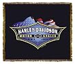 Harley-Davidson&reg; Motorcycles USA Flag Emblem Throw Blanket