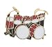 ダブルベースドラムセット　赤 ミニピン Double Bass Drum Set Mini PinでAmazonアフィリエイトツール