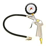 Pistol-Grip Tire Air Inflator Gun with Extra-Large Gauge - 16 Hose- Valve-Stem Lock