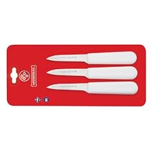 Mundial SCW5601-3 1/4 3-1/4-Inch Paring Knife Collection, Set of 3, White