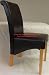 Milano Roll Back Faux Leather Dining Room Chair - BROWN SINGLE CHAIR