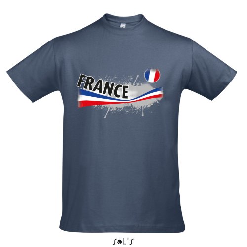 Fanshirt Herren FRANCE, Frankreich Ländershirt EM / WM Trikot S-XXL , Denim , XXL
