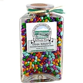 Chocolate Covered Sunflower Seeds - Lyfonda Dew Drops Jar