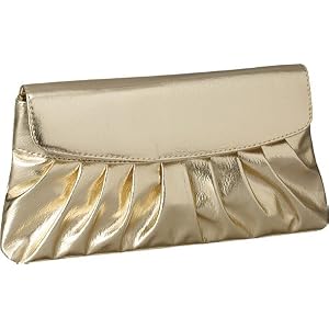 Coloriffics Handbags Pleated Smooth Metallic Evening Bag