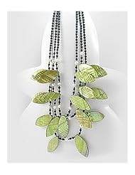 Dyed Mother of Pearl Necklace In Sterling Silver