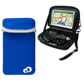 GPS COMBO Kit includes Neoprene Sleeve, Premium Quality Hard Shell Carrying Case for 3.5 to 4.5 inch Navigation Units