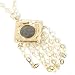 14K Gold 19 Black Rhodium Emperor Ancient Coin Necklace