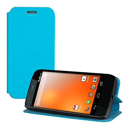 kwmobile® Practical and chic FLIP COVER case for Motorola Moto G in Light blue