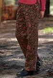 Floral-Print Corduroy Pants