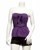 41McqlXsr6L. SL160  2b Belted Ruffle Bustier   PARK AVE PURPLE (M)
