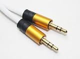 HD Zone's 3.5mm Stereo Jack Plug to 3.5mm Stereo Jack Plug - AUX-IN 24k Gold input lead wire cable 3.5mm to 3.5mm jack for iPod, iPhone 3G, 3GS, 4G mp3 players and car stereo (1m/3.2ft)