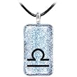 Holly Lynn Silver LIBRA Zodiac Dichroic Glass Necklace