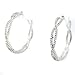 Silver Tone Bling Hoop Earrings With Multiple title=