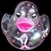 Pink Ribbon Breast Cancer Awareness Light Up Rubber Ducky