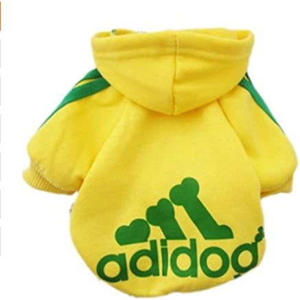 Imixcity Pet Dog Cat Sweater Puppy T Shirt Warm Hooded Coat Clothes Apparel(Yellow,S)