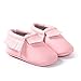 Kids Baby Boy Girl Pre-Walker Anti-slip Leather Tassel Fringe Moccasin Slip-on Shoes (12cm, Pink)
