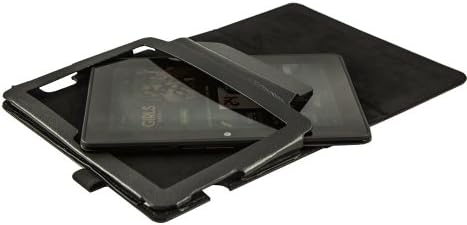 Fulland Magnetic Folio PU Leather Smart Stand Case Cover with Auto Sleep/Wake Function for Amazon Kindle Fire HDX 7.0 (2013 Version) plus bonus Stylus Pen and Screen Protector-Black