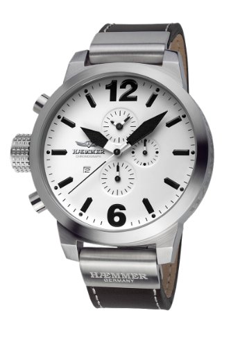 Haemmer Men's HC-11 Giants White Dial Chrono Leather Watch
