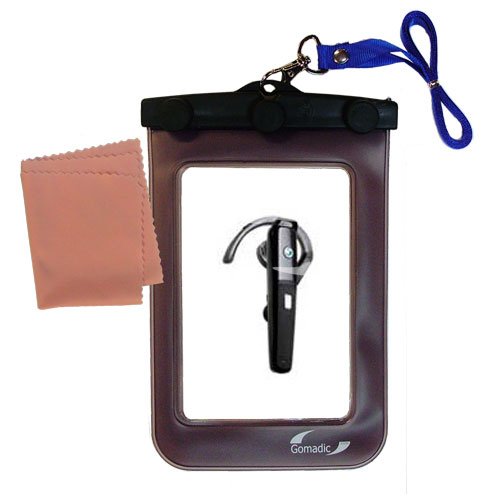 Gomadic Clean-n-Dry Waterproof Protective Case for the Sony Ericsson Bluetooth Headset HBH-610a * unique floating design