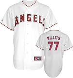 Reggie Willits Jersey: Adult 2010 Majestic Home White Replica #77 Los Angeles Angels of Anaheim Jersey