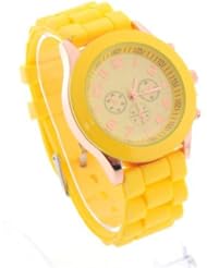 Uoften Popular Silicone Quartz Men Women Girl Boy Unisex Jelly Wrist Watch