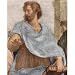 Raffael (Stanza della Segnatura in the Vatican for Pope Julius II, wall fresco: The School of Athens, detail: Aristotle) - 11x17 custom fit with RichAndFramous Black 99 inch Poster Hangers