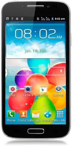 Unlocked Quadband Dual Sim Android 4.1 Os with 5 Inch Touch Screen Smart Phone - At&t, T-mobile, H20, Simple Mobile and Other GSM Networks (Black) with Free case