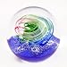 Hand Glass Art Colorful 3D Spiral Pattern over Water PW-6029