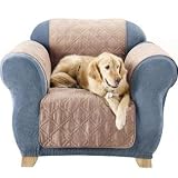 Sure Fit Taupe Quilted Suede Chair Protector