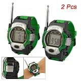 2 Pcs Green Wrist Strap Walkie Talkie Watches Toys for Children