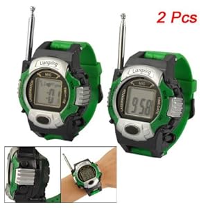 Como 2 Pcs Green Wrist Strap Walkie Talkie Watches Toys for Children